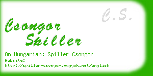 csongor spiller business card